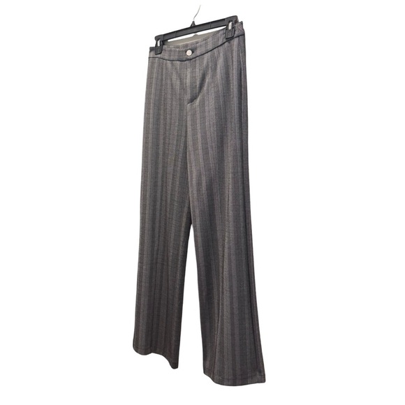 Lysse Women's Herringbone Wide-Leg Dress Pants. Black, Gray Size Small - Picture 3 of 11